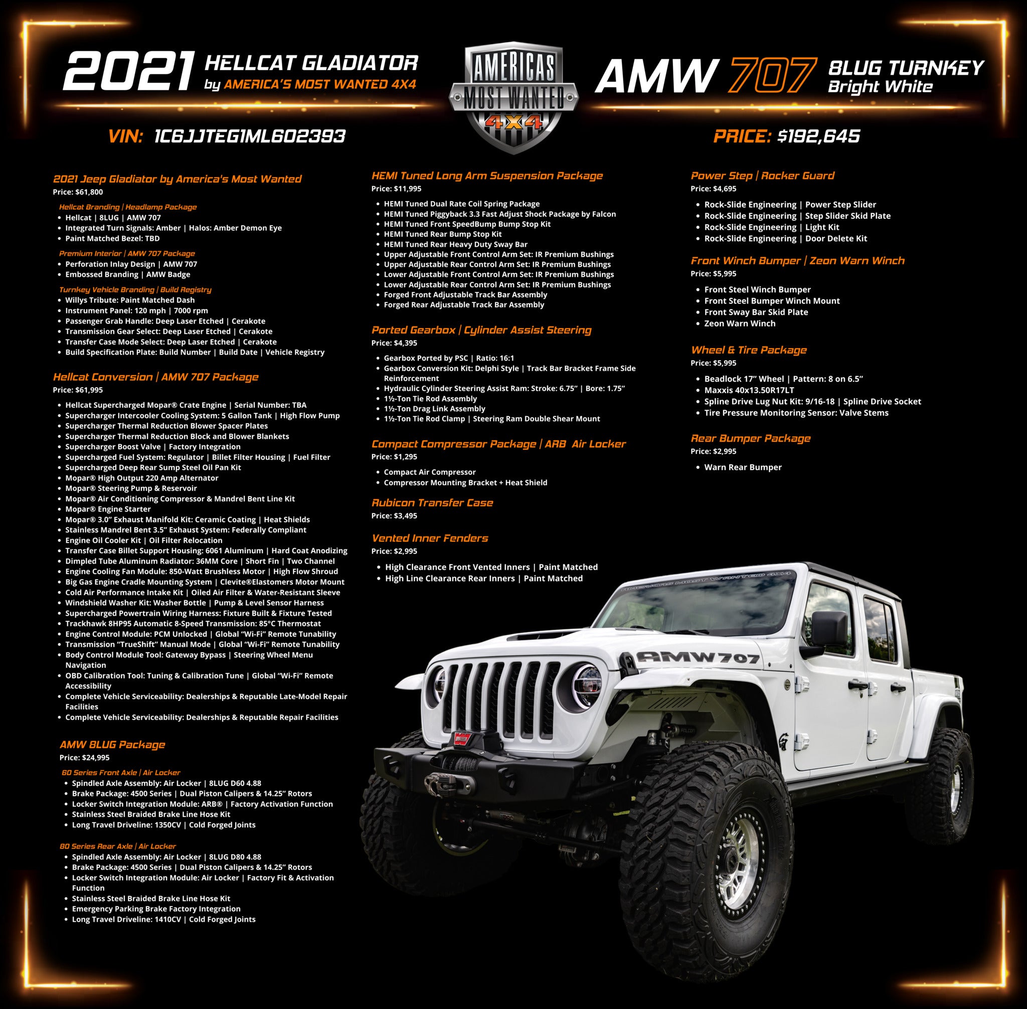 2021 Jeep Gladiator - HELLCAT | AMW 707 (SOLD)